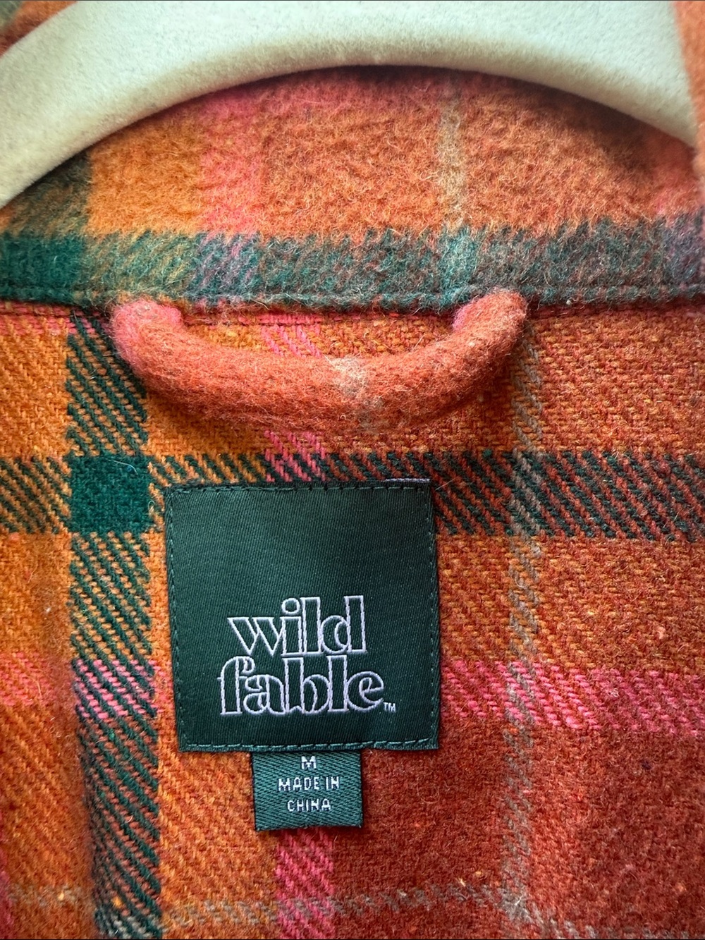 wild fable Orange Plaid Lightweight Shirt Jacket - Picture 2 of 2